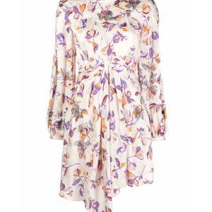 NWT- Zadig & Voltaire Rivage Jac Cut Flowers Silk-Blend Dress